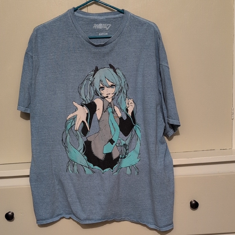 Blue Graphic Hatsune Miku Women's T-Shirt